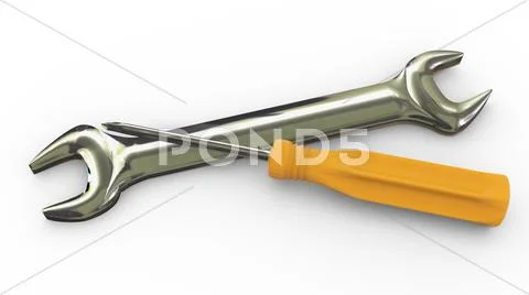 3d repairing tools Stock Illustration