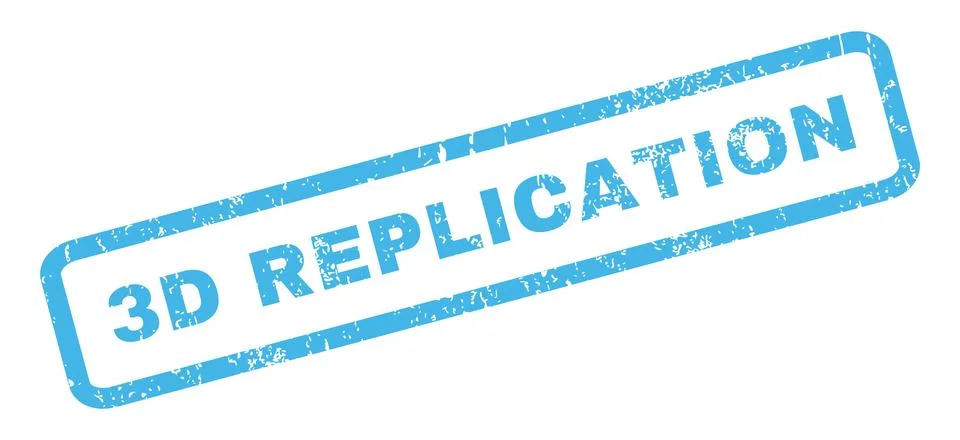 3D Replication Rubber Stamp Stock Illustration