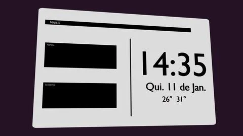 3d representation board tablet screen in 3 dimensions time link news date Иллюстрация