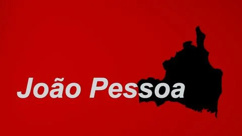 3D representation in the colors black red white an art with the city of Para Stock Illustration