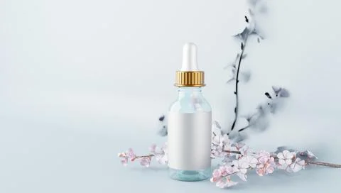 3D representation of perfumery and bathroom packaging with paster color Illustration