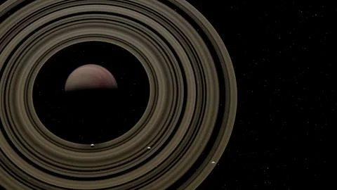 3D representation of the planetary system seen from the top contrasting with Stock Illustration