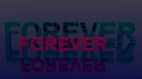 3d representation with the term forever Иллюстрация