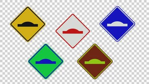 3d representation warning sign spring break different colors Stock Illustration