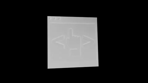 3D Representation of Web Design with Hand Icon and Arrows on Interface Stock Footage 341921367