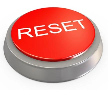 3d reset button Illustrazione stock