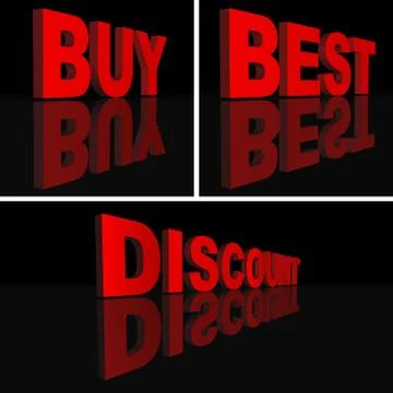 3D Retail Words Stock Illustration