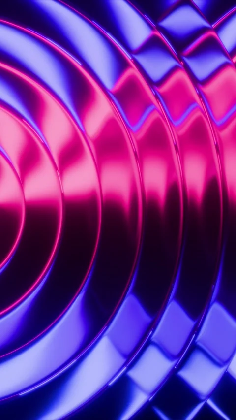3D retro abstract background with neon lights Stock Footage 332714673