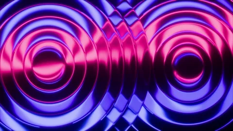 3D retro abstract background with neon lights Video stock 332714947