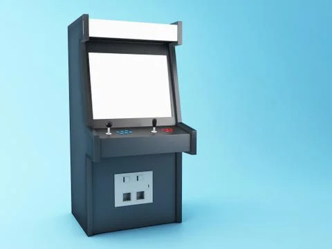 3d retro arcade machine Illustrazione stock