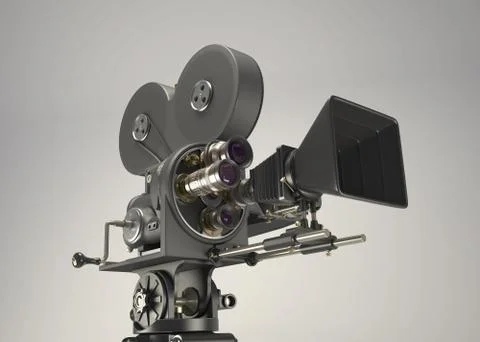 3d Retro cinema camera Illustrazione stock