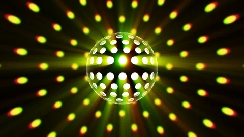 3D retro disco spinning with light | Stock Video | Pond5