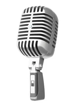 3d retro microphone Stock Illustration