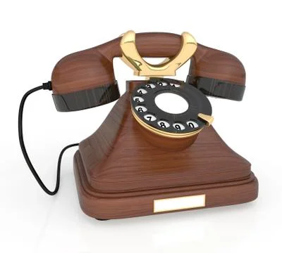 3d retro phone. Stock Illustration