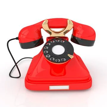 3d retro phone. Stock Illustration