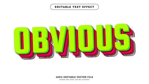 3D Retro Pop Art Text Effect Neon Color Style イラスト素材