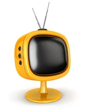 3d retro television Illustrazione stock