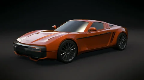 3D Retrostyled concept car Vidéo 42139554