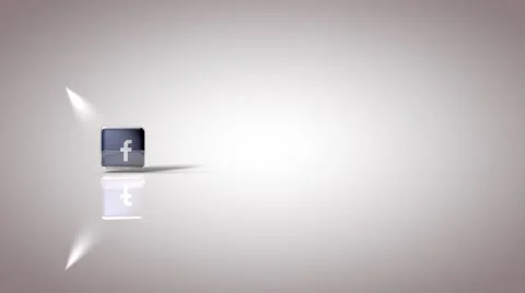 3D  revolving Facebook Logo Video stock 44894751