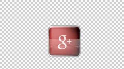 3D  revolving Google+ Logo with Alpha Channel Video stock 44894908