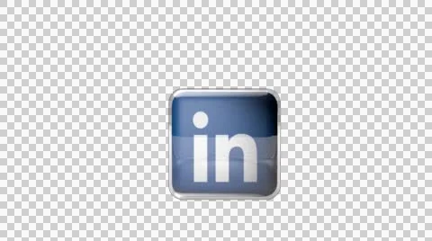 3D  revolving Linkedin Logo with Alpha Channel Video stock 44894911
