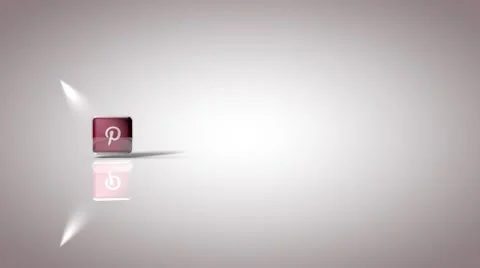 3D  revolving Pinterest Logo Video stock 44894763