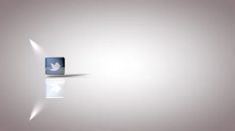 3D  revolving Twitter Logo Video stock 44894760