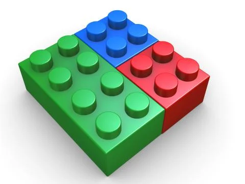 3d rgb toy lego Stock Illustration