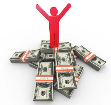 3d rich man Stock Illustration