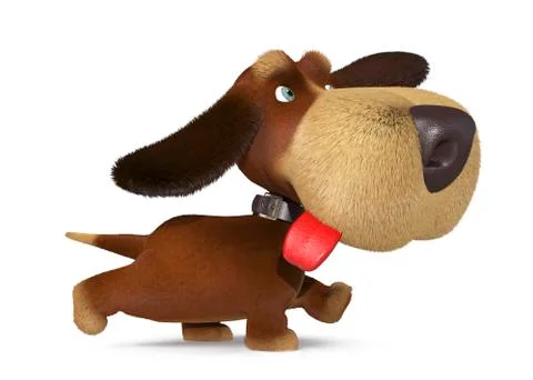 3d ridiculous dog Stock Illustration