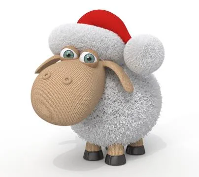 3d ridiculous sheep Stock Illustration