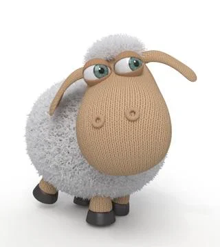 3d ridiculous sheep Stock Illustration