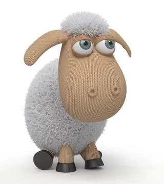 3d ridiculous sheep Stock Illustration