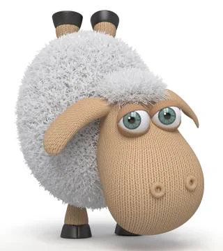 3d ridiculous sheep Stock Illustration