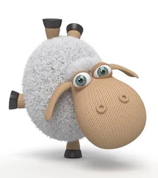 3d ridiculous sheep Stock Illustration