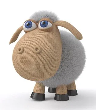 3d ridiculous sheep Stock Illustration