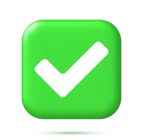 3D Right Button in Square Shape. Stock Illustration