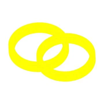 3D rings isolated on white background Stock Illustration