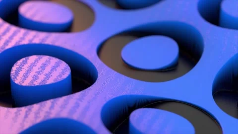 3d rings render abstract background, Geometric background 4k Stock Footage 243590178