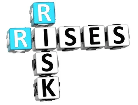 3d rises risk crossword Stock Illustration