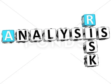 3d risk analysis crossword Stock Illustration