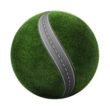 3d Road on the Earth Stock Illustration