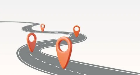 3d Road map Illustrazione stock