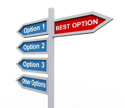3d road sign best option to select イラスト素材