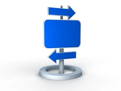 3d road signs Illustrazione stock