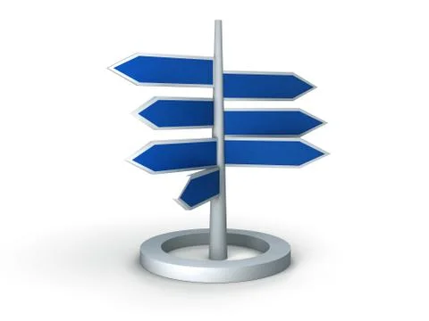 3d road signs Stock-Illustration