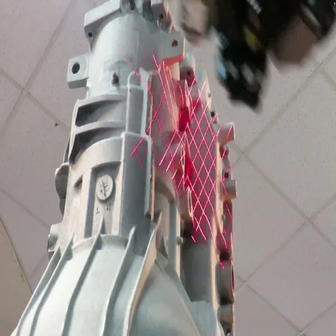 3D robotic arm scanner Stock-Footage 69390261