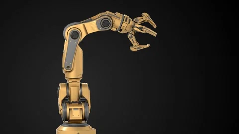 3D ROBOTIC ARM showcase Stock Footage 252013764