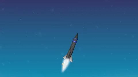 3D rocket fly from earth on space Stock Footage 37238291