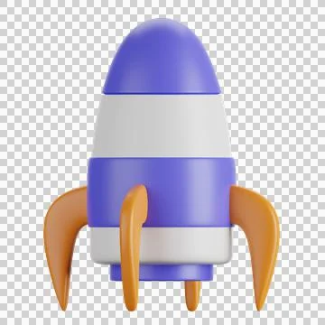 3d Rocket Icon Stock Illustration